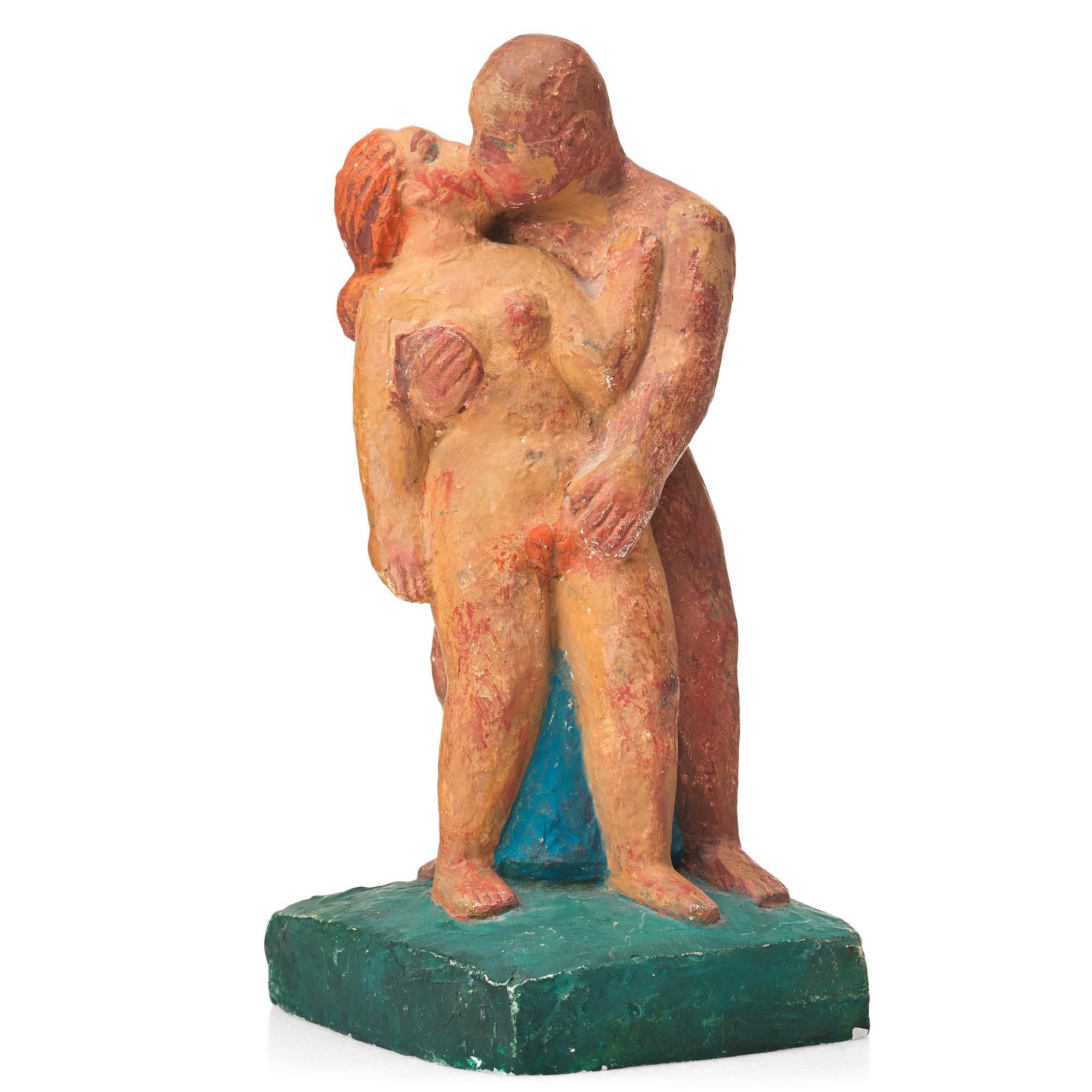 BROR HJORTH, sculpture, painted plaster, signed, numbered 1/10 and dated 1965.