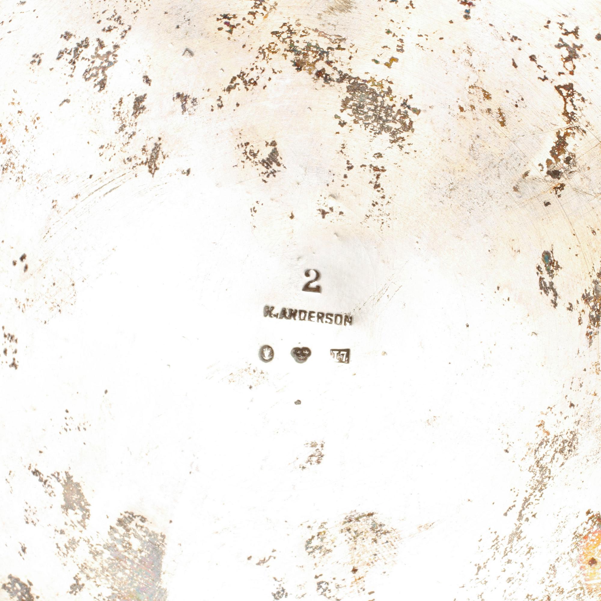 STOP SAMT TESIL, 2 delar, silver, bl a K. Anderson, Stockholm, 1800-1900-tal, vikt 469 gram.