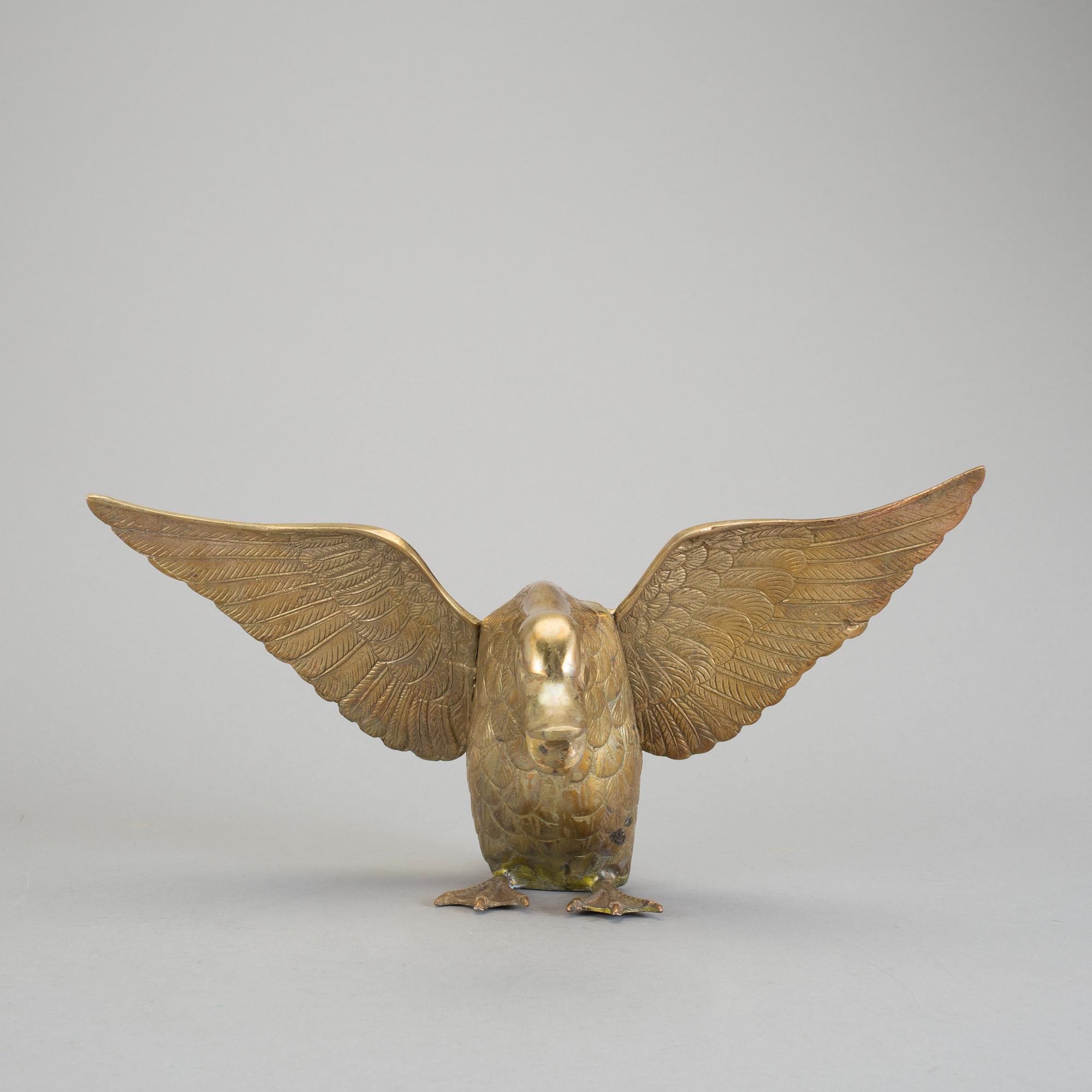 FIGURIN / INREDNINGSSKULPTUR, mässing, 1900-tal.