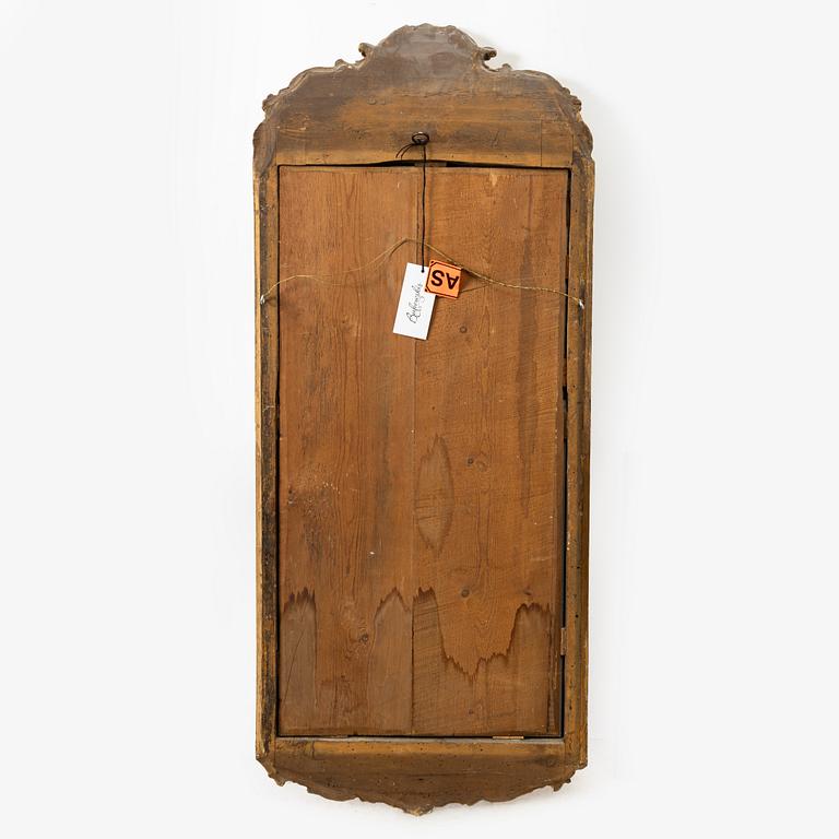 A Swedish rococo giltwood mirror, Stockholm, later part 18th century.