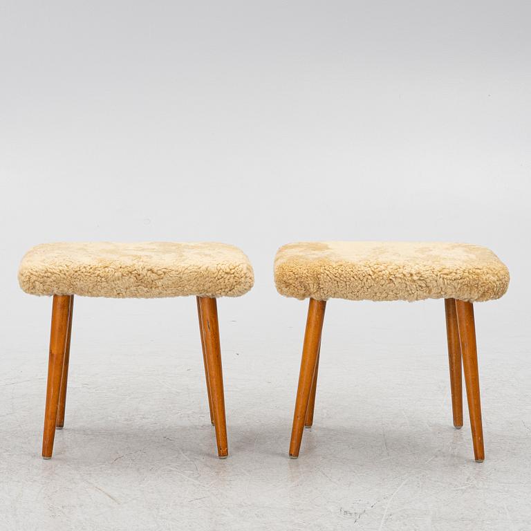 Stools, a pair, second half of the 20th century.