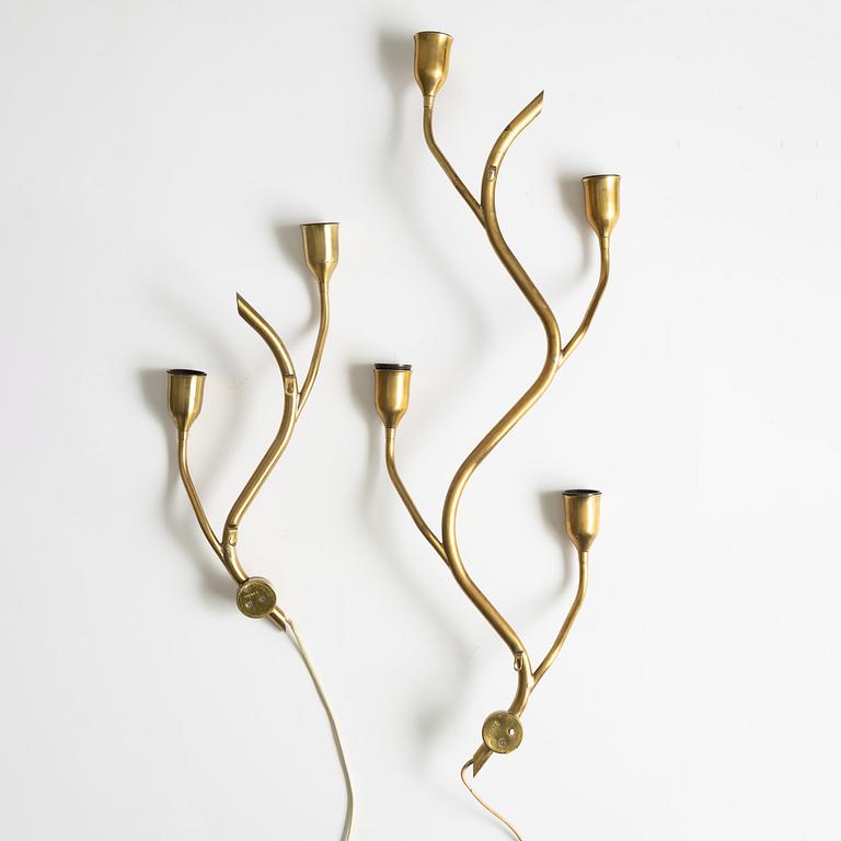 Vägglampor, 2 st, Astra, Norge, 1940/50-tal.