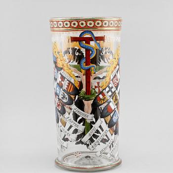 HUMPENBÄGARE, glas, Tyskland, 1800-talets andra hälft.