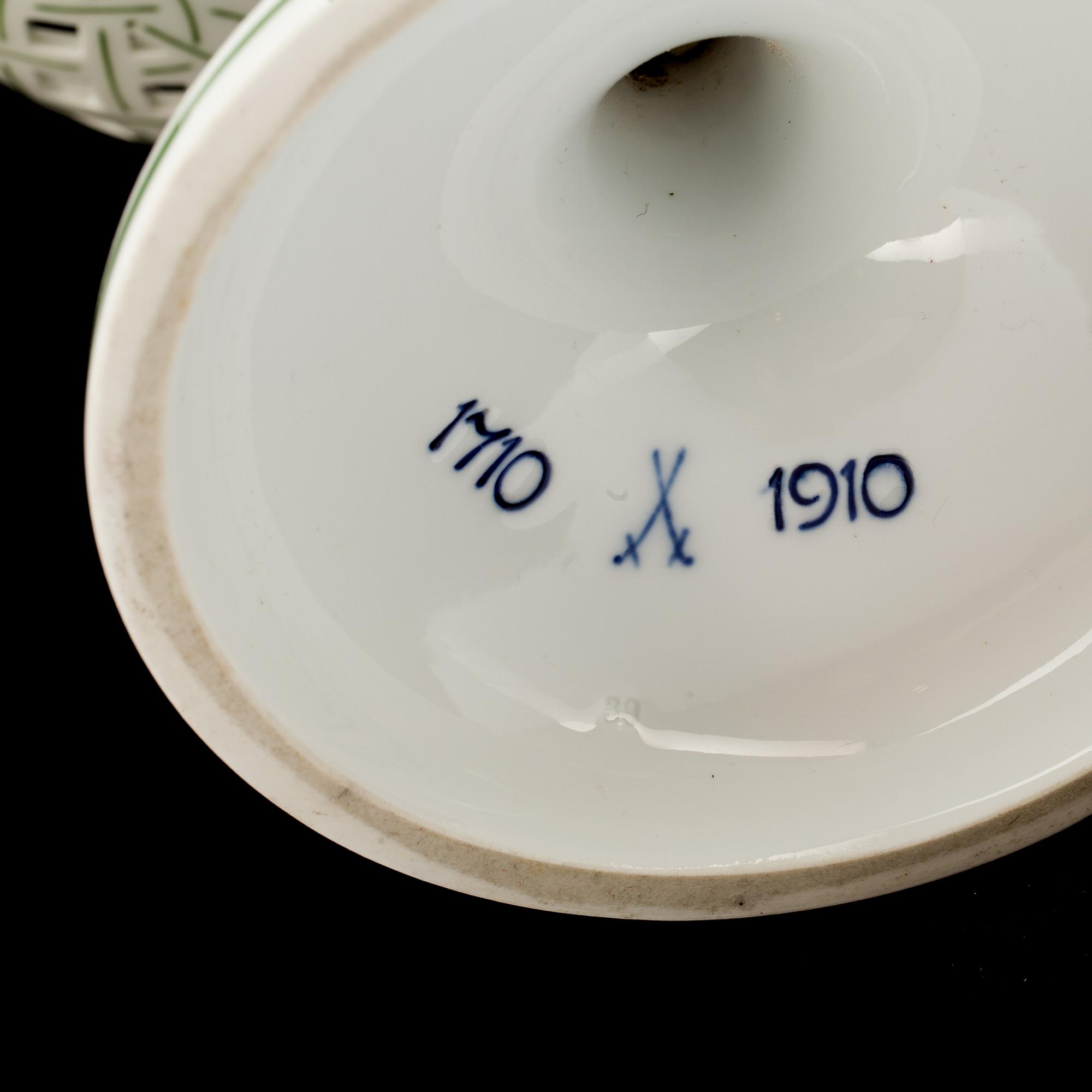 UPPSATSSKÅL, porslin,  Meissen, Jubileum 1710-1910.