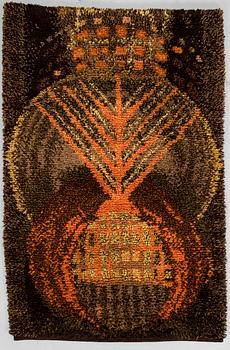 Terttu Tomero, A finnish long pile rya rug, model for Neovius. Circa 158 x 103 cm.