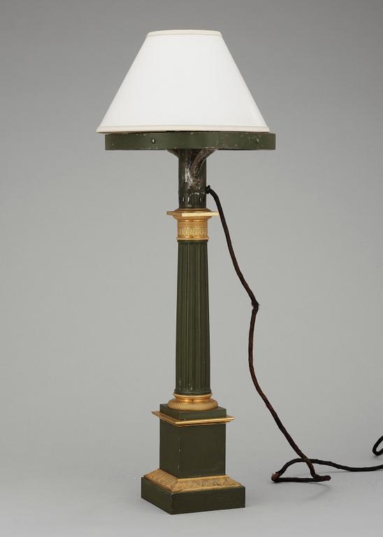 A Frensh late empire table lamp. 19th Century.