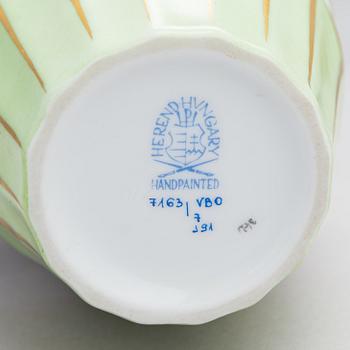 A Herend Queen Victoria VBO porcelain coffee set and two trinket boxes, totally 19 pieces, Hungary.