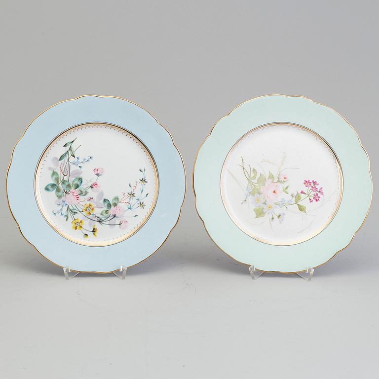 TALLRIKAR, 14 stycken, porslin, Gustavsberg, 1800-talets slut.