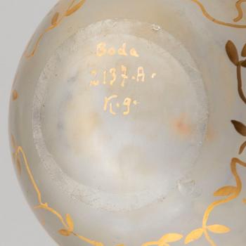 FRITZ KALLENBERG, vas, glas, Boda, signerad, 1900-talets första hälft.