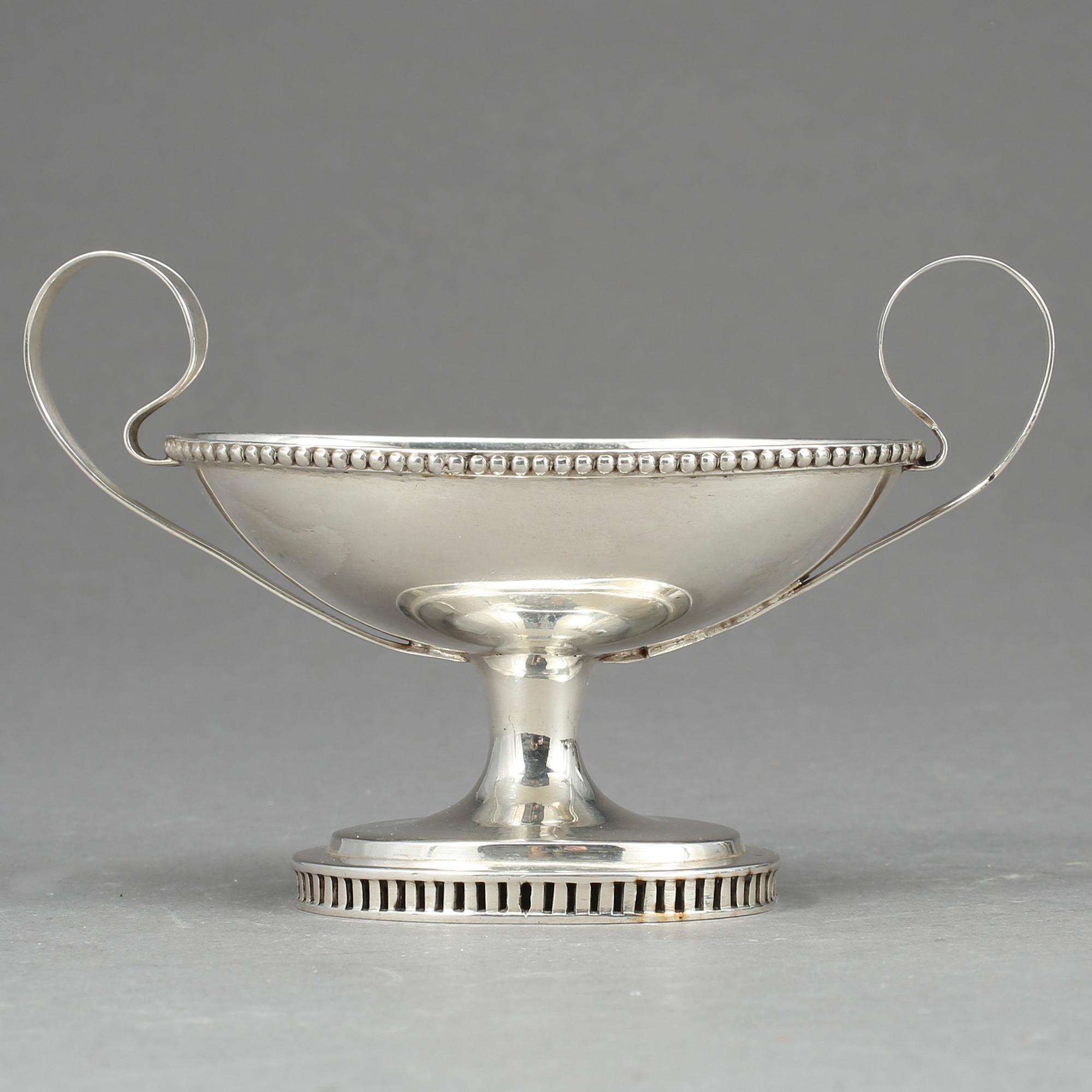 SALTKAR, silver, empire, 1840, Anders Theodor Barkman, Varberg, ca 60 gram.