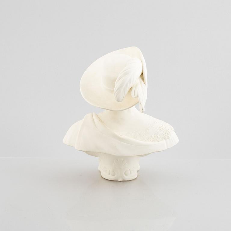 Portrait bust, parian, Rörstrand, circa 1900.