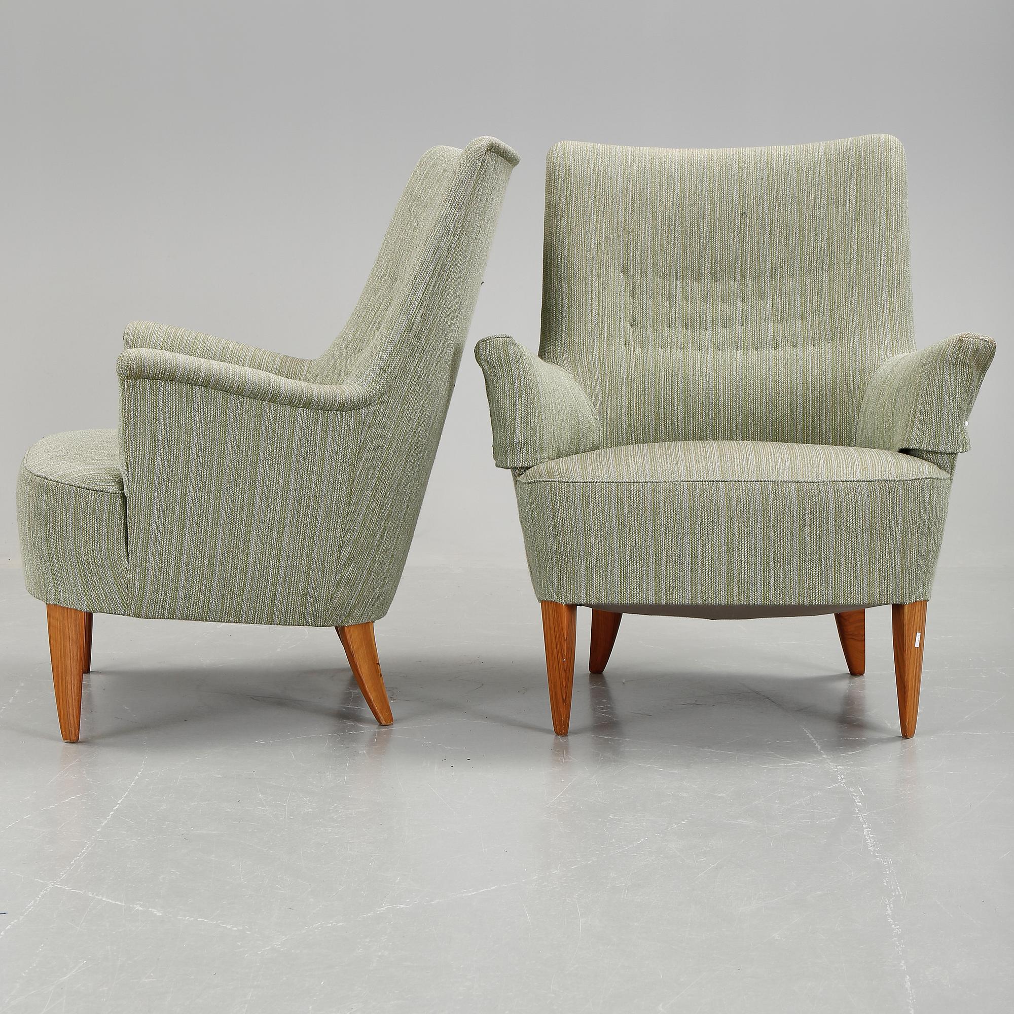 FÅTÖLJER, ett par, 1900-talets mitt.