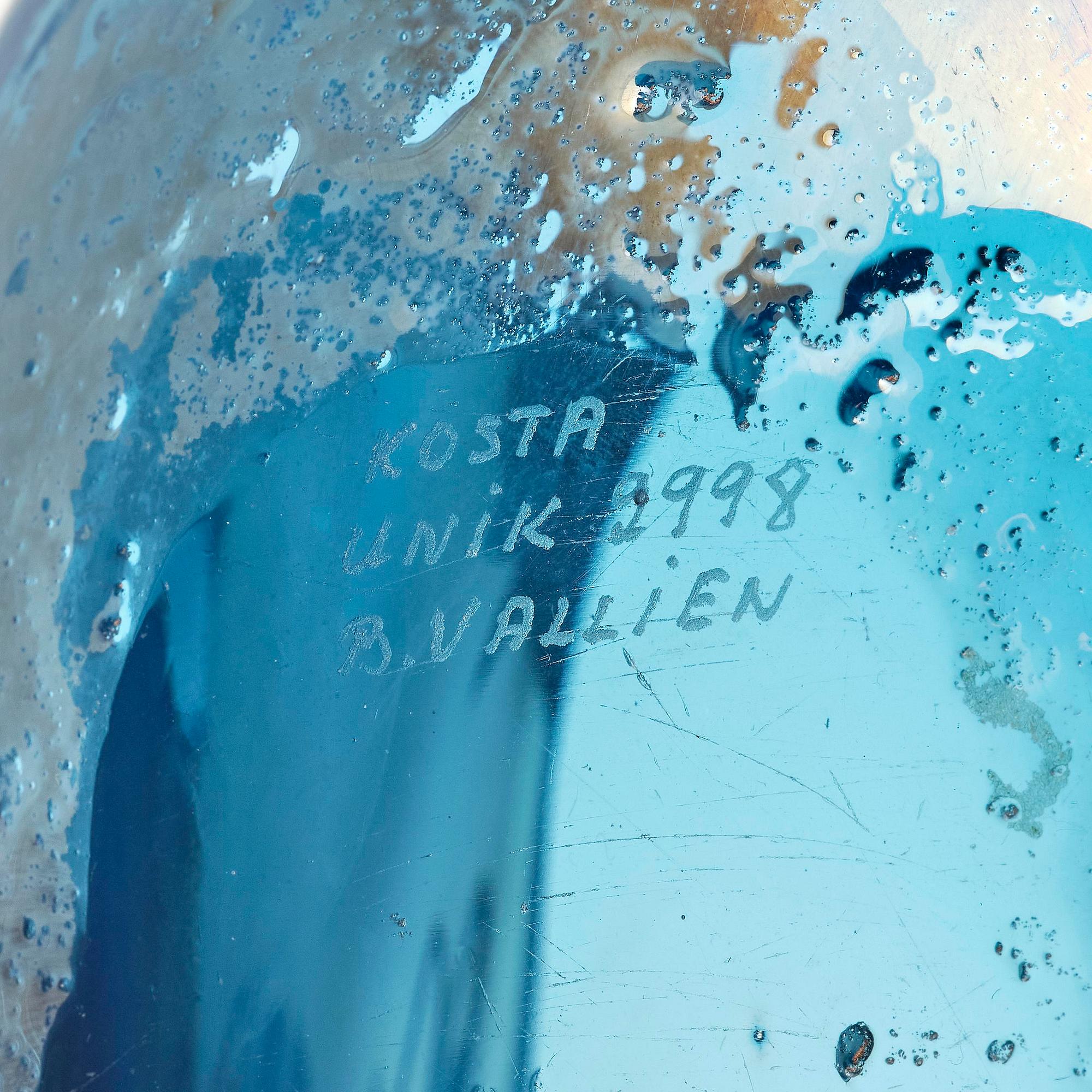 Bertil Vallien, a unique glass vase, Kosta.