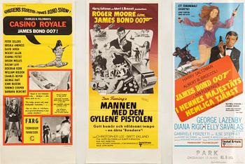 Filmaffischer, 3 st, James Bond.