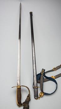 SABEL, (Pallasch) m/1893 för officer vid Kavalleriet, lång modell.