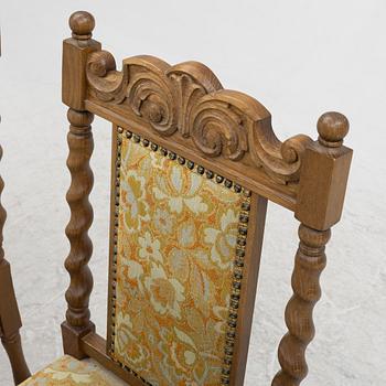 Three Baroque style chairs, 20th century, Alsterbo,.