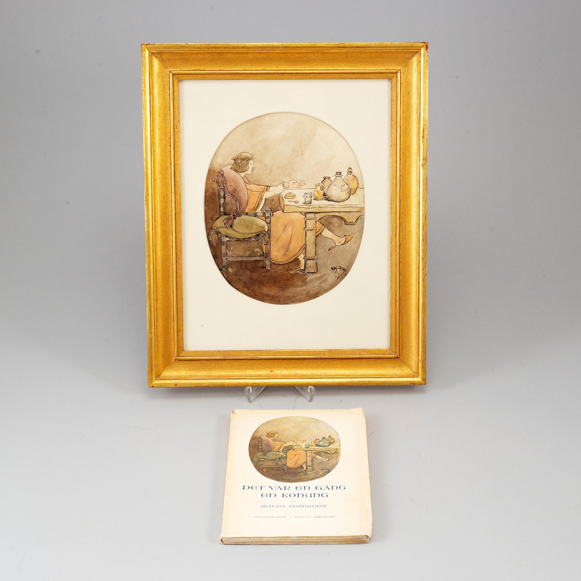 OTTILIA ADELBORG, watercolour, signed.