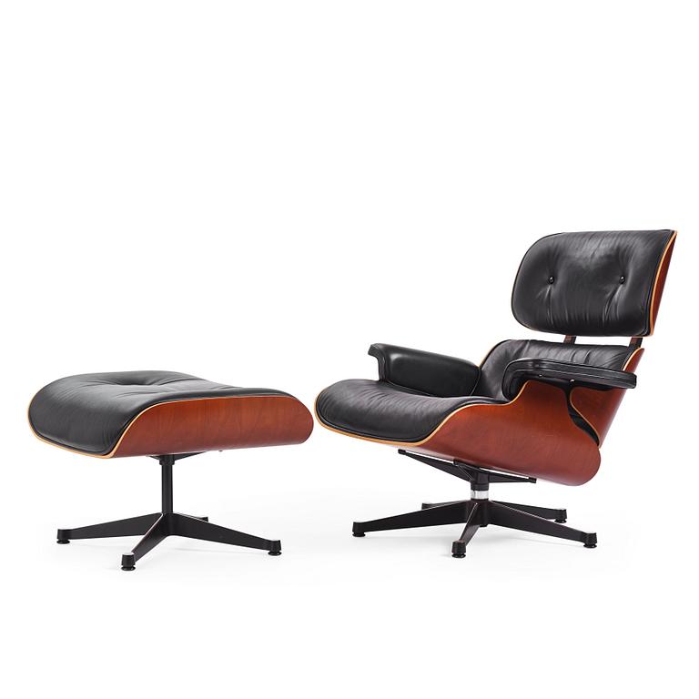 Charles & Ray Eames, a "Lounge Chair & Ottoman", Vitra, ca. 2006.