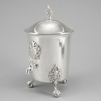 BRÄNNVINSCISTERN, nysilver, 1900-talets början.