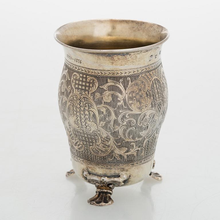 Bägare, silver, Moskva 1848.