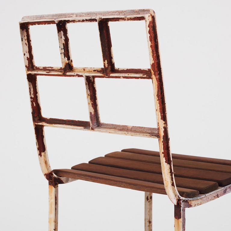 Carl Hörvik, a pair of garden chairs, possibly produced by Thulins vagnfabrik, Skillingaryd.