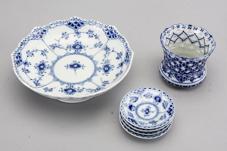 Tableware Blue fluted halvblonde Royal Copenhagen Denmark second half of the 20th century porcelain.