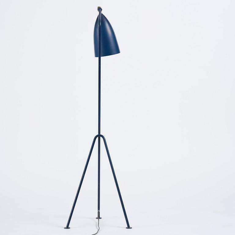 Greta Magnusson Grossman, a blue "Grasshopper" floor lamp model "G-33", Bergboms, Malmö, 1950s.