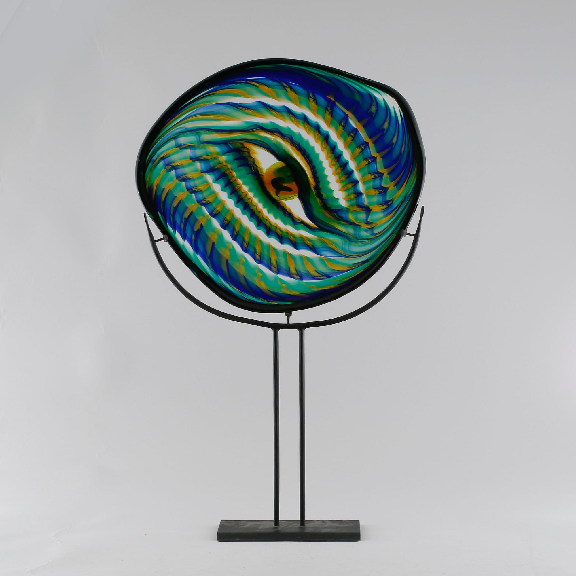 BENGT HEINTZE, a glass sculpture, signed and dated 1971.