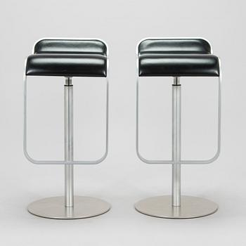 Shin & Tomoko Azumi, bar stools, 2 pcs, "Lem", LaPalma, Italy, 21st century.