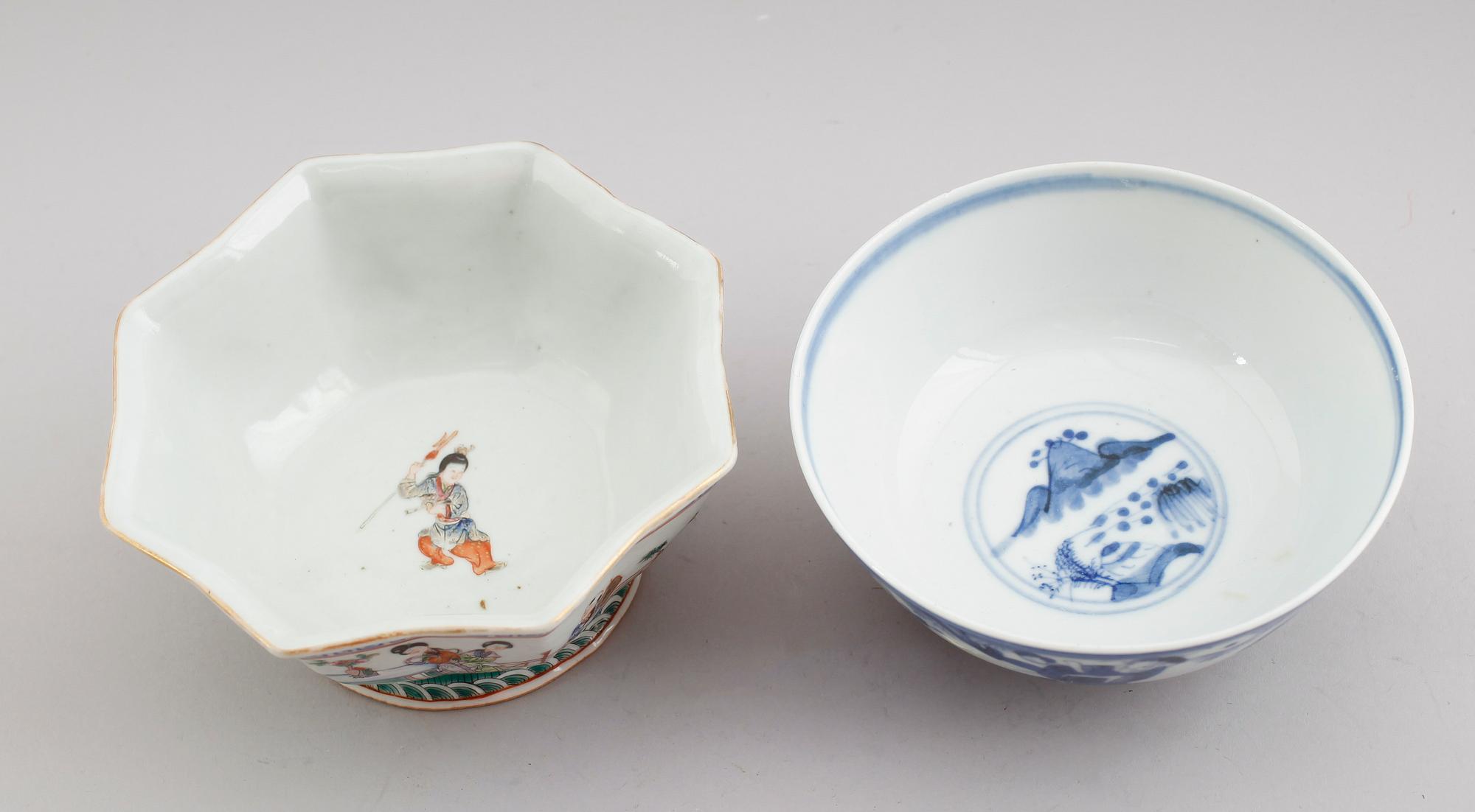 SKÅLAR, 2 st, porslin, Kina, 1800/1900-tal.