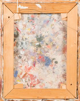 PETER SANDELIN, sekatekniikka kankaalle, signeerattu ja päivätty -86.