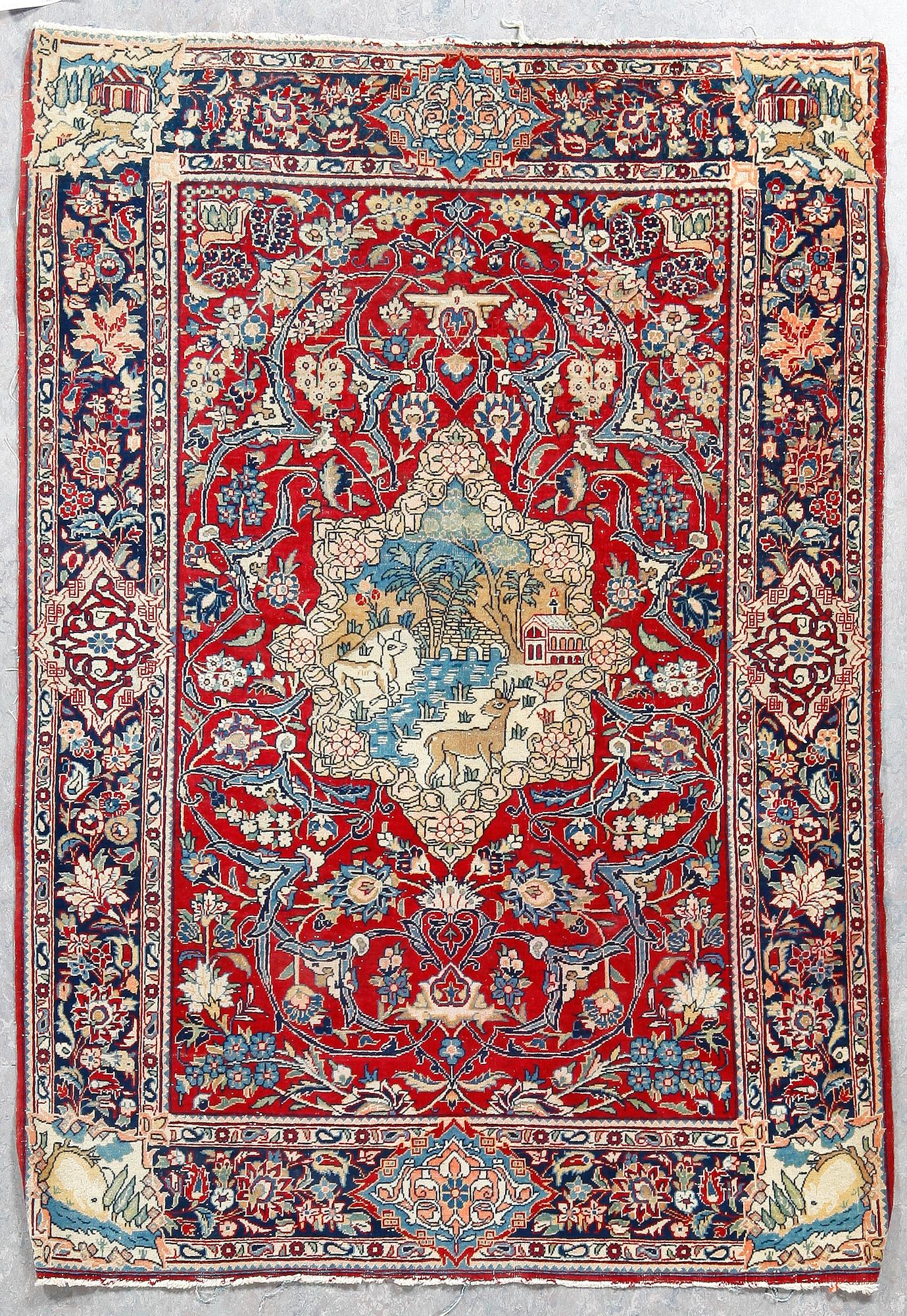 MATTA, semiantik Keshan figural, ca 150x104 cm.