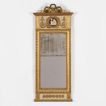 A late Gustavian mirror, late 18th Century.