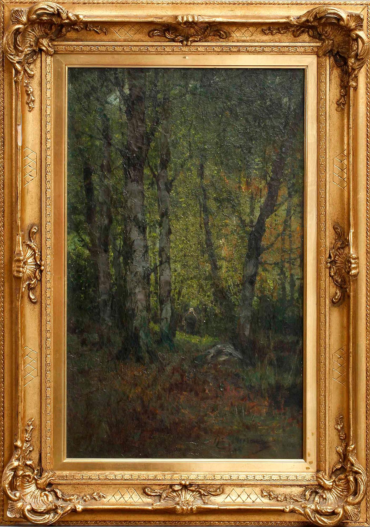 OKÄND KONSTNÄR, olja på duk, otydlig signatur, möjligen Ryssland. 1800/1900-tal.