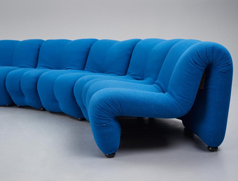 Jan Ekselius, a modular sofa, 'Etcetera Modul', J.O. Carlssons Möbel AB, Vetlanda, Sweden 1970s.