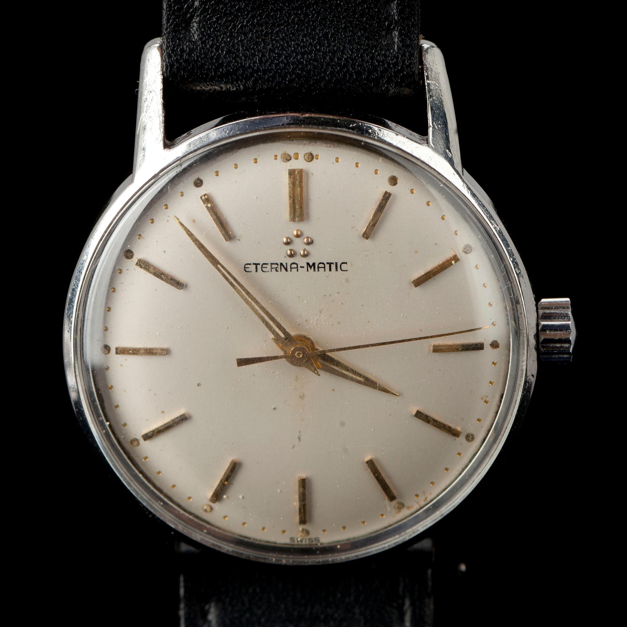 ARMBANDSUR, herr, Eterna - Matic, stål, 1960-tal.
