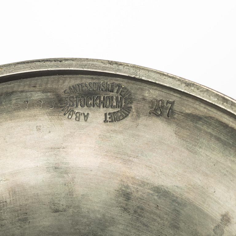 Ferdinand Boberg, candelabras, a pair, Old Santesson's Tin Foundry Stockholm.