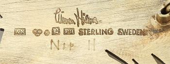 WIWEN NILSSON, a gilt sterling silver brooch of a rooster, Lund 1965, nr 11.