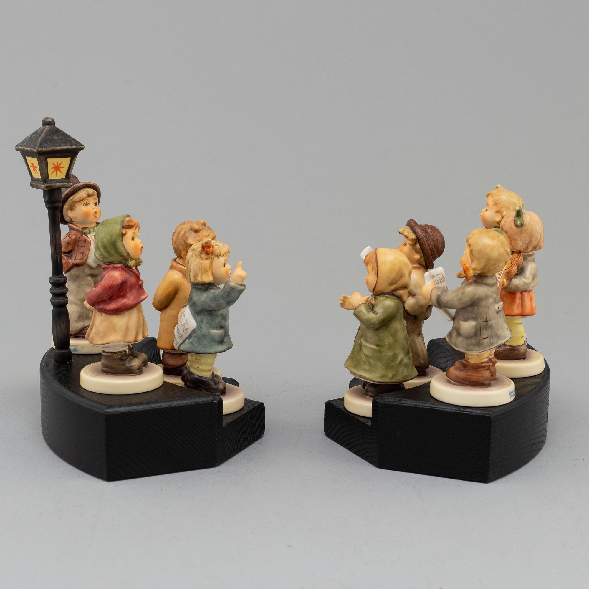 FIGURINER, 9 st, porslin, M J Hummel, Goebel, tidigt 2000-tal.