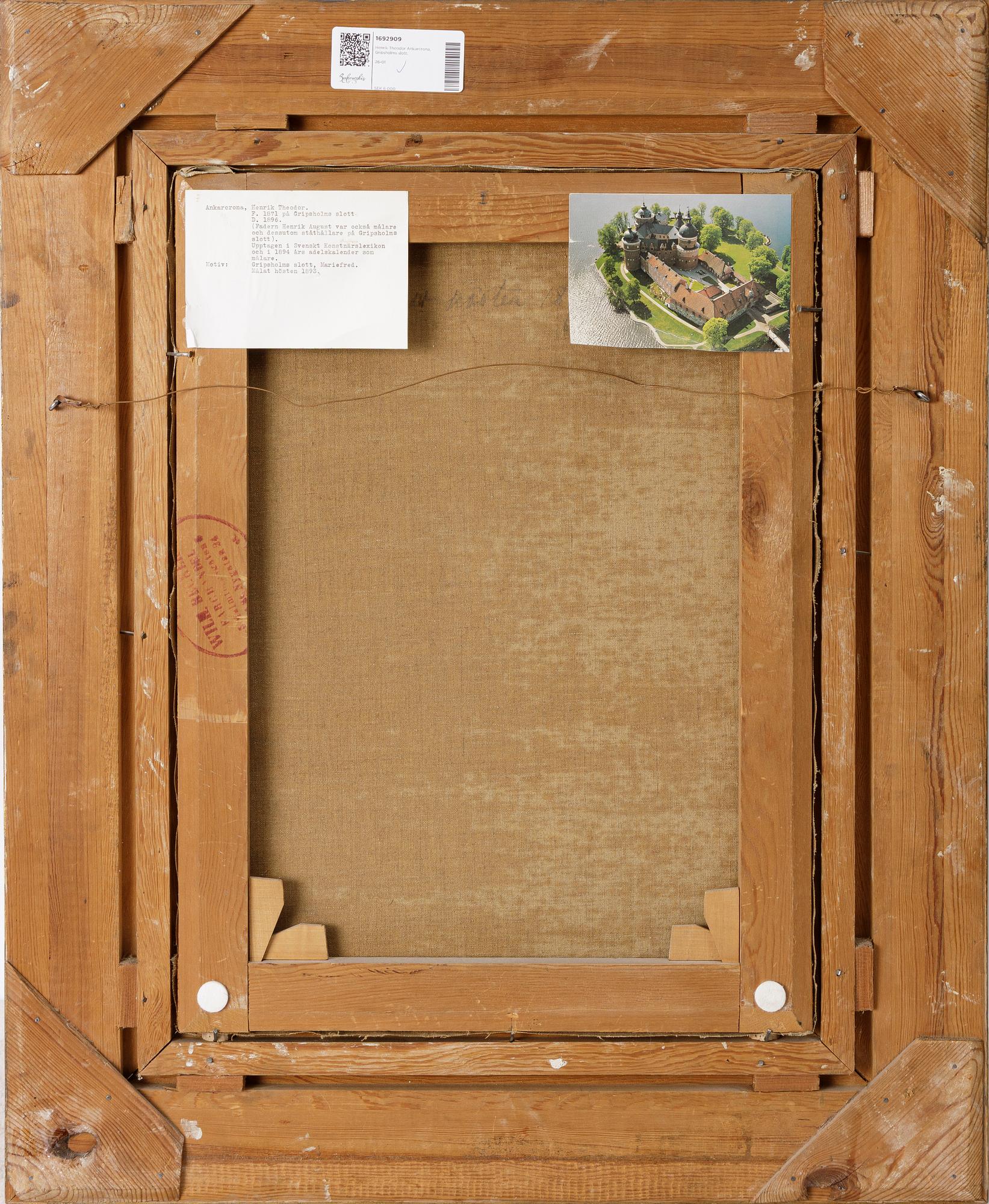 Henrik Theodor Ankarcrona, Gripsholm Castle.