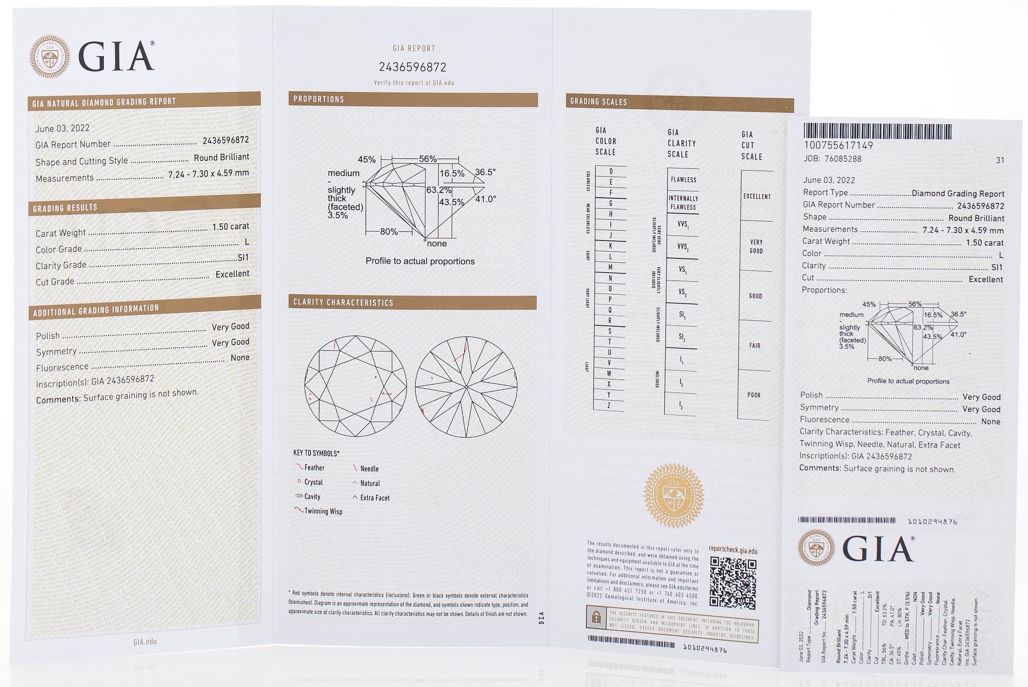 A pair of 18K white gold earrings and brilliant cut diamonds.