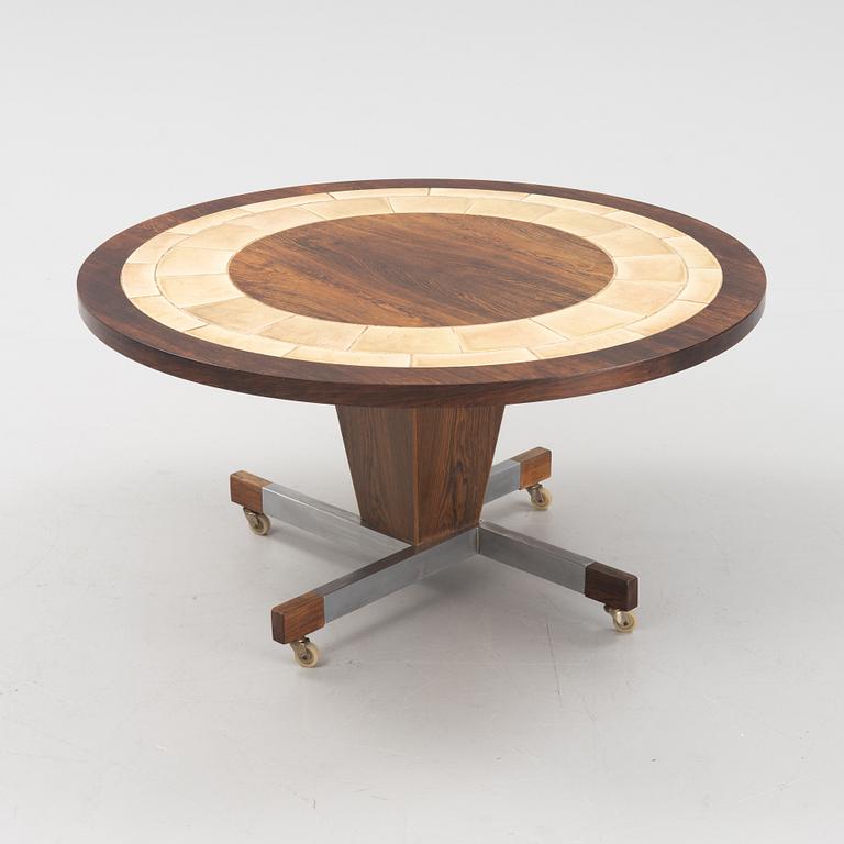 A rosewood veneered tile coffee table, 1960's/70's.