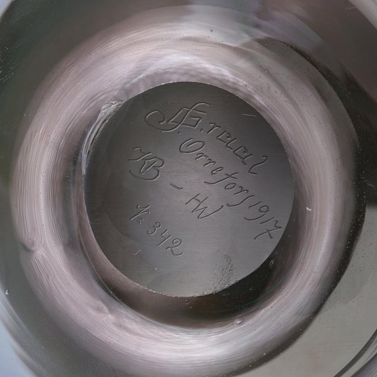 Simon Gate, a "graal" glass vase, Orrefors 1917, no 342.