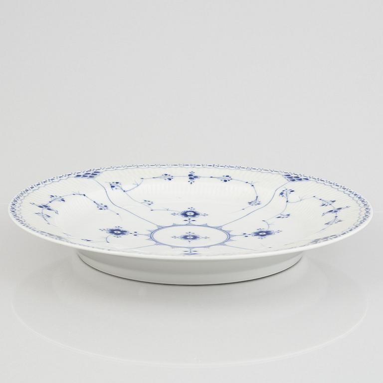 A 'Blue Fluted Half Lace' porcelain dish, Royal Copenhagen, model '539', 1893-1900.