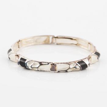 Lapponia, bracelet, silver and wood.