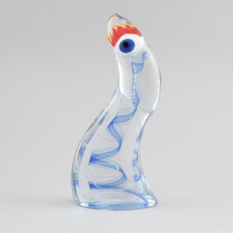 SKULPTUR, glas, Kjell Engman, Kosta Boda, 1900-talets andra hälft.