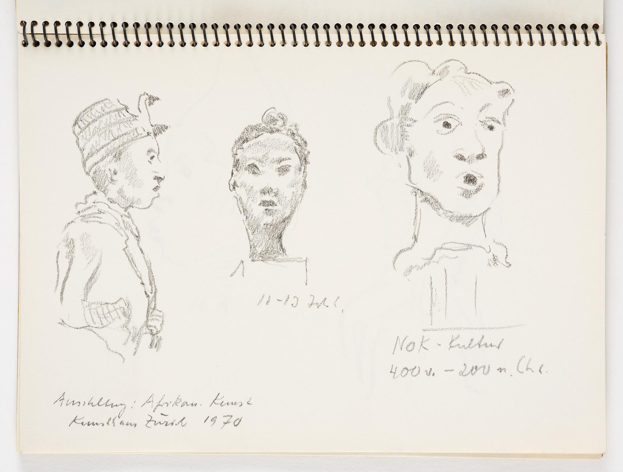 Lotte Laserstein, 4 skissböcker med blyertsteckningar.