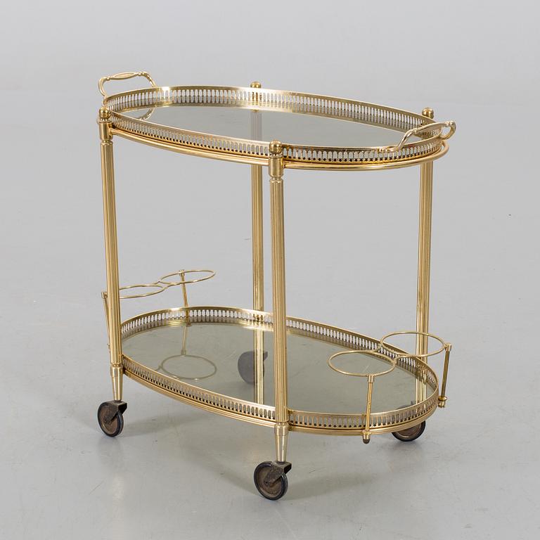 A serving trolley, late 20th century.