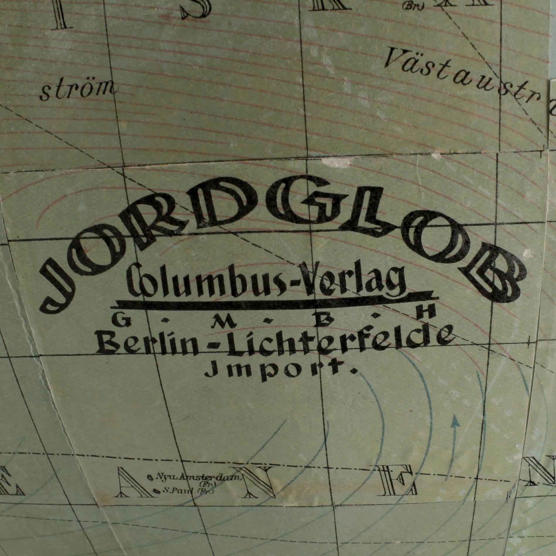 JORDGLOB, tidigt 1900-tal.