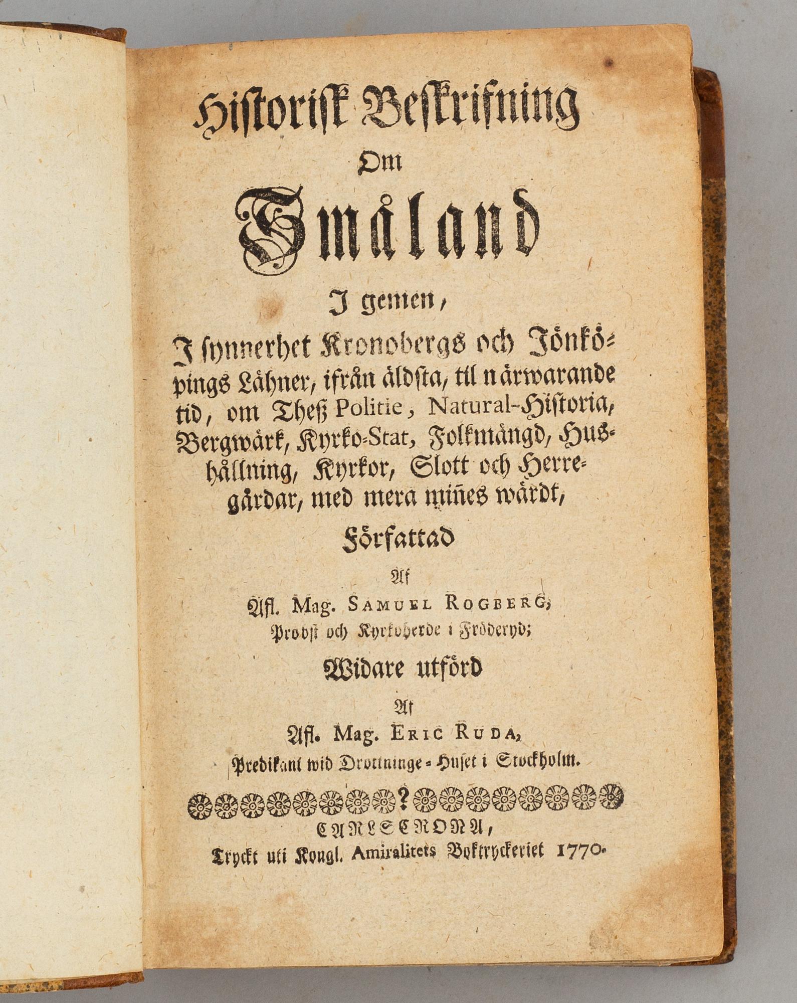 Med ett kapitel av Linné, 1770.